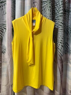 Koret Yellow Sleeveless Tie-Neck Camisole